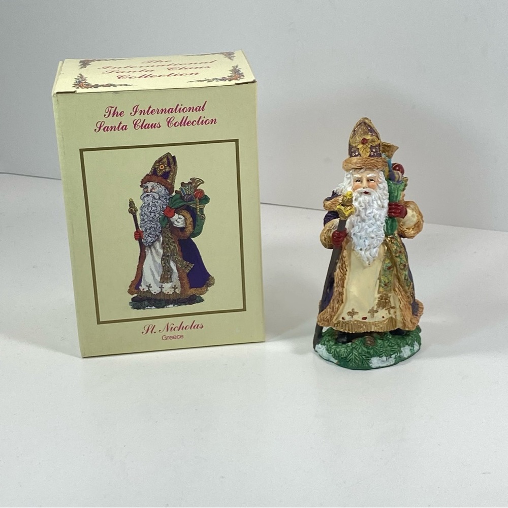 International Santa Claus Saint Nicholas Greece Figurine Christmas 1996